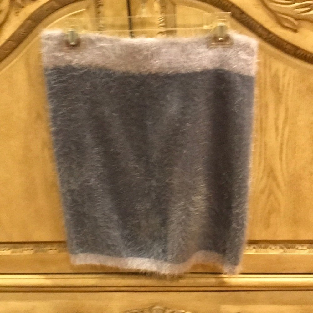 Fuzzy purple skirt